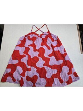 Ava & Viv 2X Orange & Purple Camouflage Sundress Dress